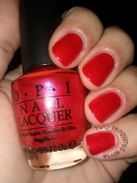 Lacquered and OPI Swatch Review The Girl is \'Love | racket\' <3 a